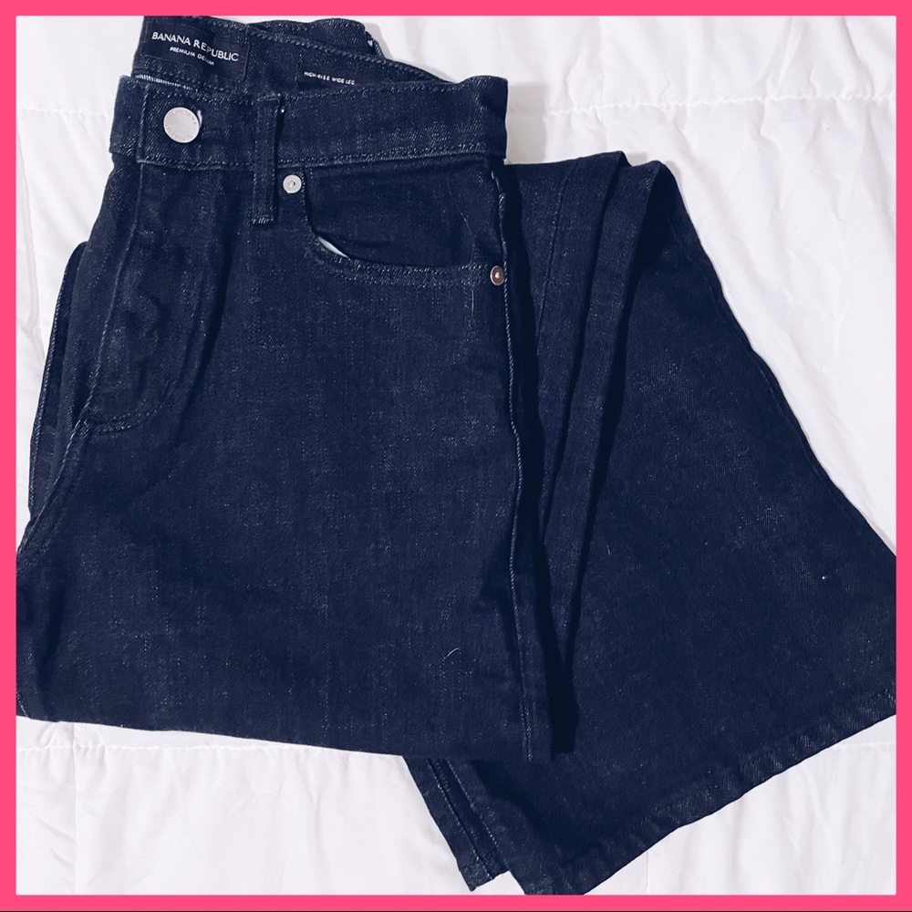 BANANA REPUBLIC High Rise Ankle Jeans - Dark Rinse
